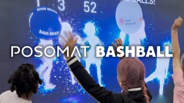 Vorschaubild zum Video: POSOMAT BASHBALL - LED Wall Game - AI Experience - Realtime 3D Body Tracking - Unreal Engine 5