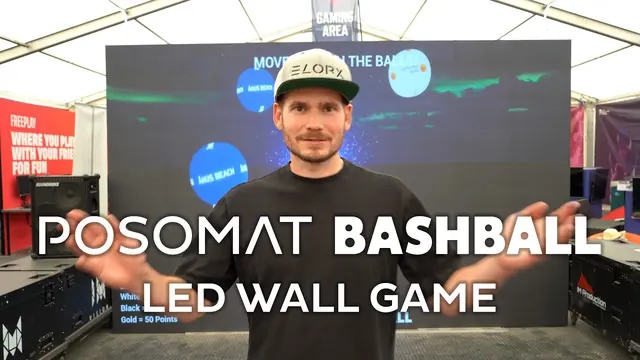 Vorschaubild zum Video: LED Wall Game with AI Body Tracking & Unreal Engine 5 | POSOMAT BASHBALL